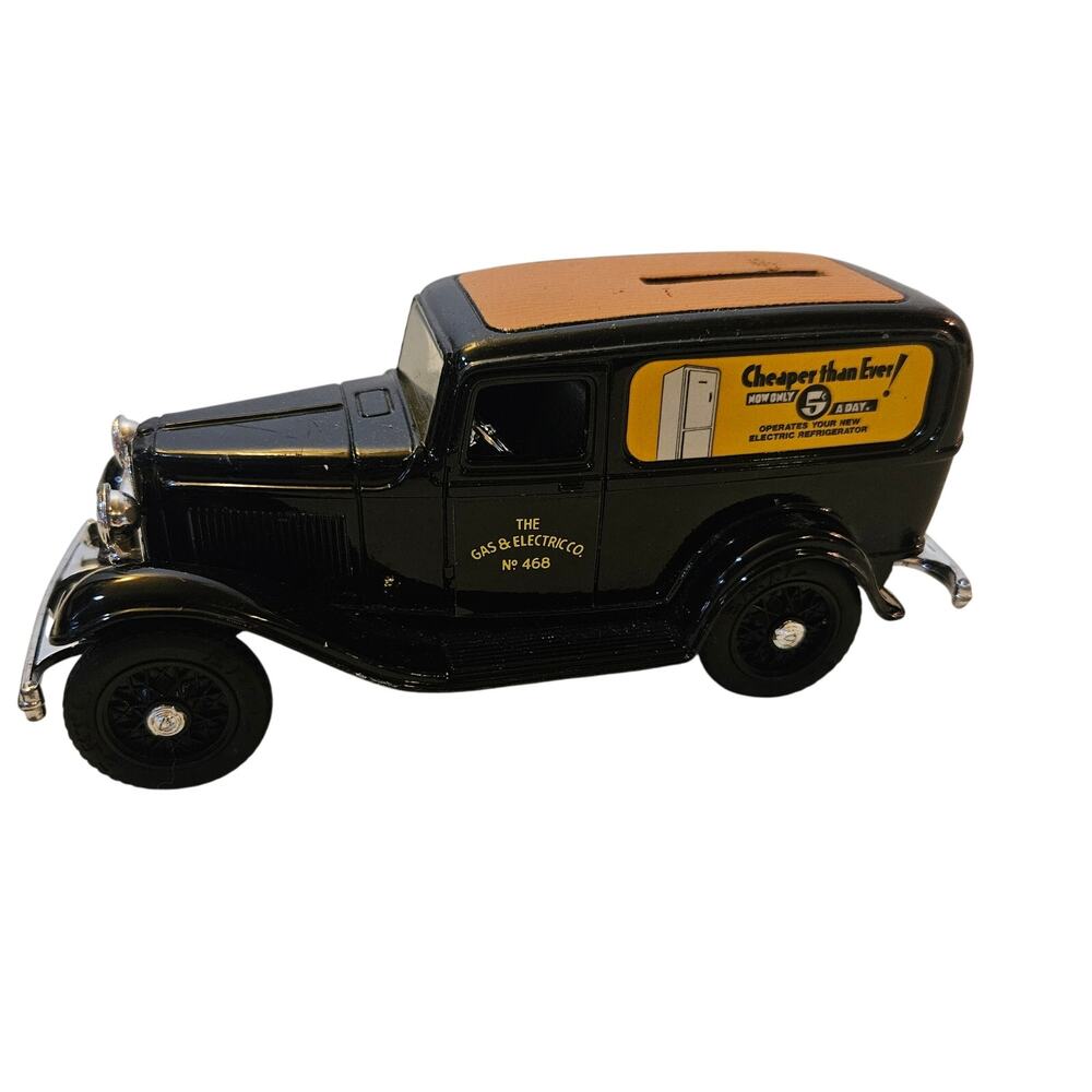 ERTL replica Ford 1932 delivery van bank - missing bottom stopper